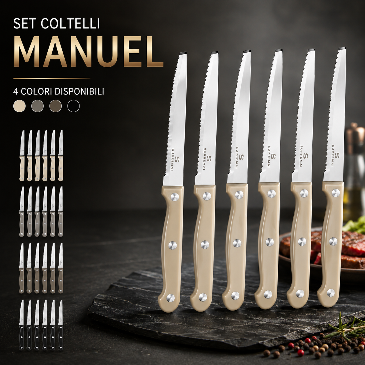 set posate e coltelli da tavola e cucina vari modelli e colori set 4, 6 e 18 pezzi con forchette, cucchiai e coltelli - foto 2 set posate e coltelli da tavola e cucina vari modelli e colori set 4, 6 e 18 pezzi con forchette, cucchiai e coltelli - foto 2