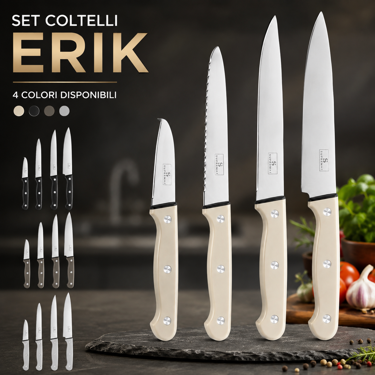 set posate e coltelli da tavola e cucina vari modelli e colori set 4, 6 e 18 pezzi con forchette, cucchiai e coltelli - foto 3 set posate e coltelli da tavola e cucina vari modelli e colori set 4, 6 e 18 pezzi con forchette, cucchiai e coltelli - foto 3