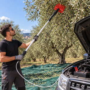 Abbacchiatore per olive telescopico fino a 3 metri con cavo 10 metri