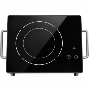 Piastra elettrica in vetroceramica a 1 fornello  piano cottura portatile con comandi touch