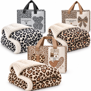 Coperta agnellata matrimoniale 200x220 cm animalier con...
