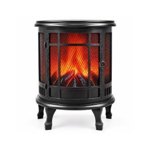 Caminetto decorativo led effetto fiamma a batteria 30,5 x 16 x 35,5 cm