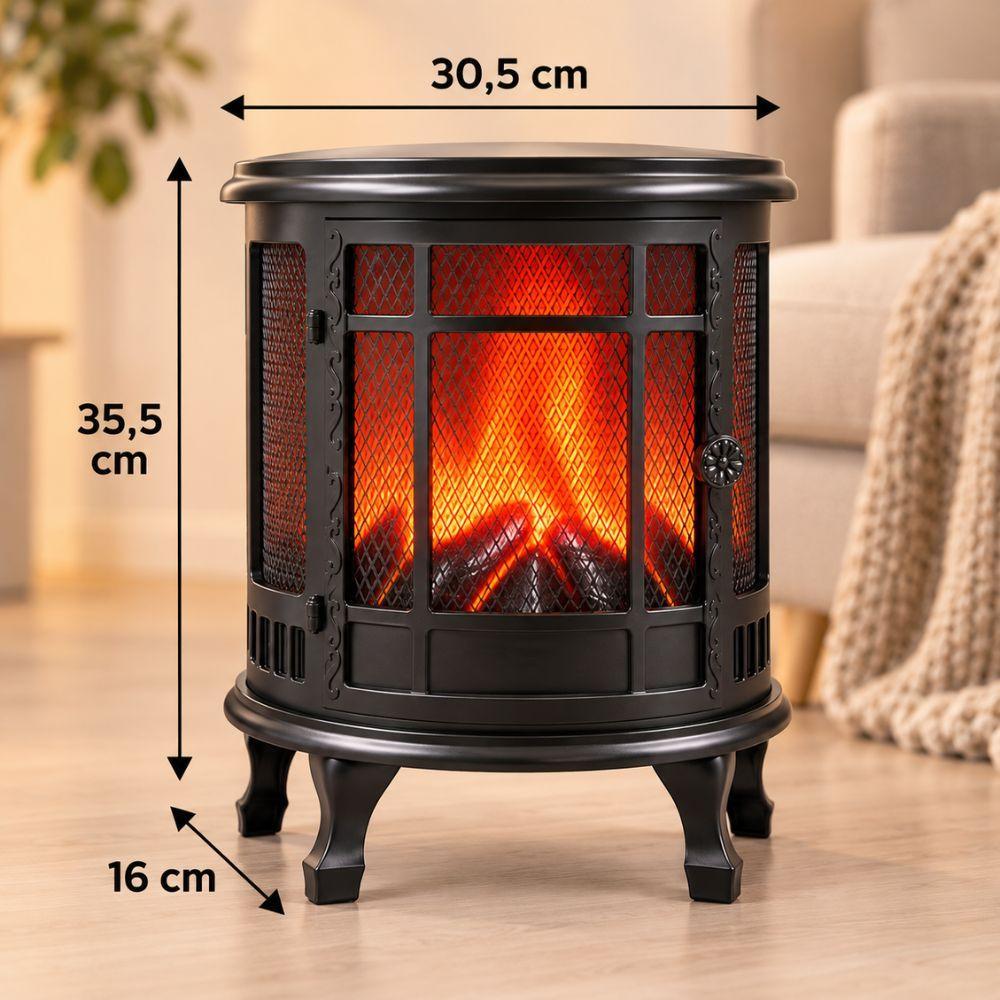  caminetto decorativo led effetto fiamma a batteria 30,5 x 16 x 35,5 cm - foto 3
