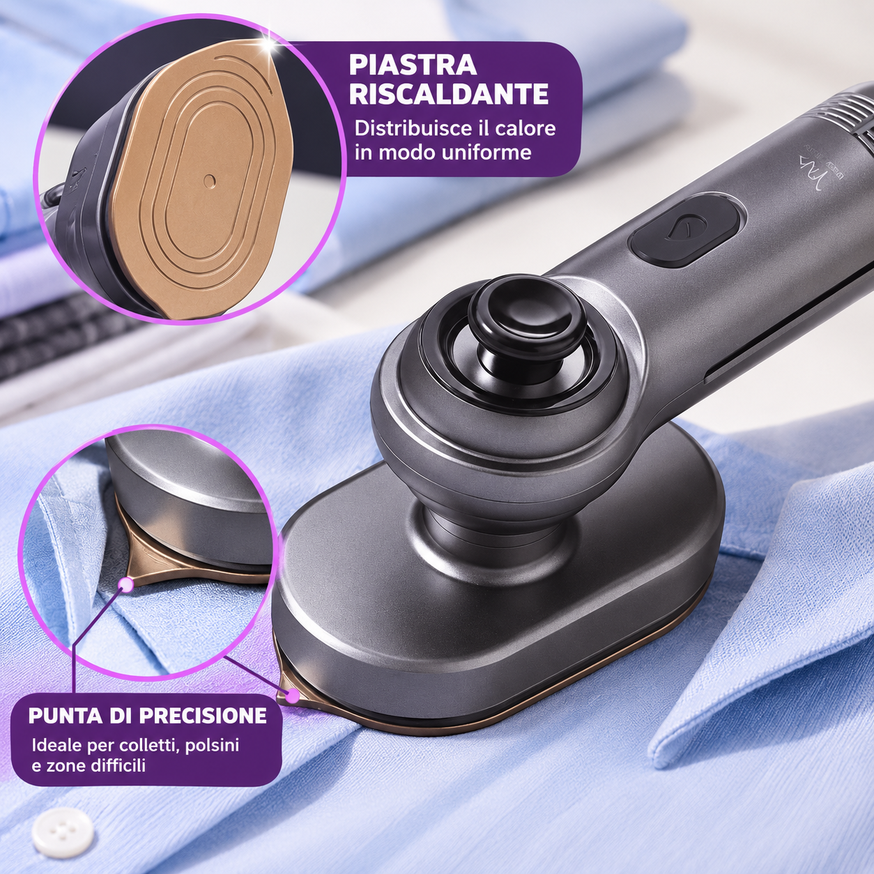 mini ferro da stiro portatile compatto piastra riscaldante con punta di precisione, ideale per casa e viaggio - foto 4 mini ferro da stiro portatile compatto piastra riscaldante con punta di precisione, ideale per casa e viaggio - foto 4