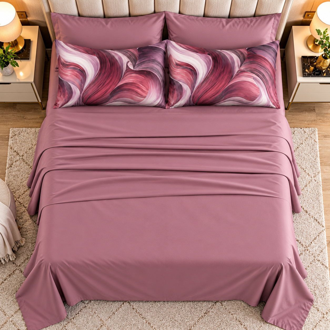  completo letto matrimoniale  digital con 4 federe - foto 2